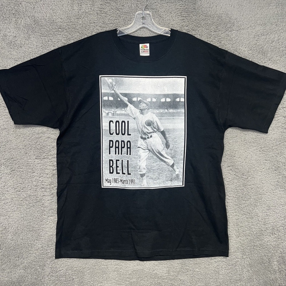 VTG Cool Papa Bell T Shirt Men's Size XL Black Negro Leagues Tee MLB